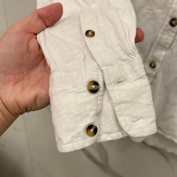 Lola River White Button-Up 100% Cotton Long Sleeve Shirt - Picture 4 of 6